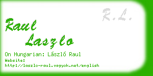 raul laszlo business card
