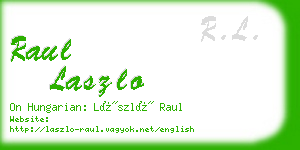 raul laszlo business card
